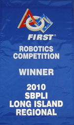 2010 FIRST Team 358 SBLPI Champion Banner