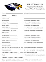 2012 FRC 358 Scouting sheet
